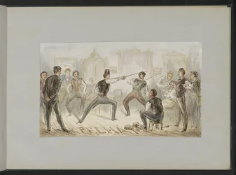 Sword Fight Between Two Men