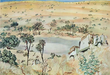 At the Exit of a Kpro (Cuvette) region of Tehad, from Dessins et Peintures d