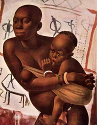 Banda Woman with her Child, from Dessins et Peintures d