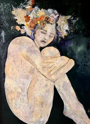 Contemplative Nude Woman
