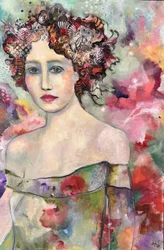 Serene Floral Portrait