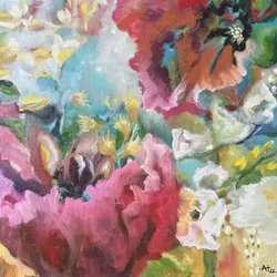 Vibrant Floral Abstract