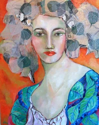 Vibrant Leaf Woman