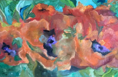 Vibrant Orange Poppies