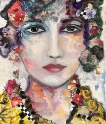 Whimsical Floral Portrait