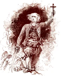 A Chouan Priest. Royalist Insurrection in Brittany. End of the 19th Century