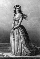 Charlotte Corday (1768-1793), Girondist at the Time of the French Revolution, She Murdered Jean Paul Marat on July 13