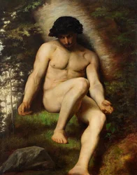 Study of Adam for Paradis Perdu, c.1863