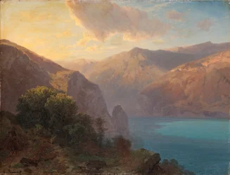 Near Seelisberg: A View of Lake Lucerne Seen from the Seelisberg, Switzerland, 1862
