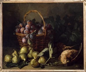 Still Life, Figs and Plums