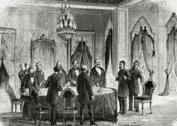 Constantinople Conference, December 1876, Engraving, Turkey