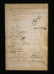 Final Page of the Marriage Certificate Between Marie Louise of Austria and Napoleon Bonaparte