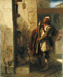 Pifferaro in front of a Madonna, 1847