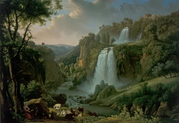 The Cascade At Tivoli With The Temple Of Sibyl