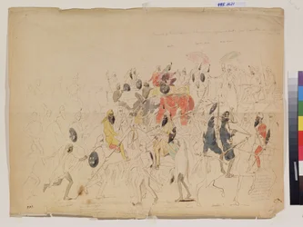 The Meeting of Maharaja Sher Singh and British Ambassador Clark in 1842