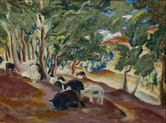 Korolkovskiye Dachas. Sheep at the Edge of the Forest, 1918