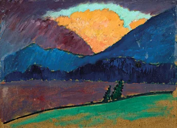 Summer Evening at Murnau, 1908-1909