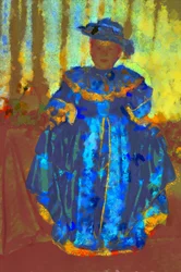 Girl in the Blue Dress and Hat