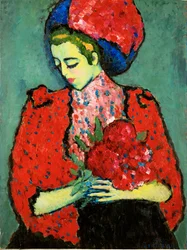 Girl with Peonies