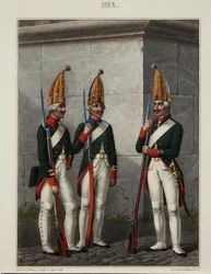 Grenadiers of the Preobrazhensky, Semenovsky and Izmailovsky Regiment in 1796-1797