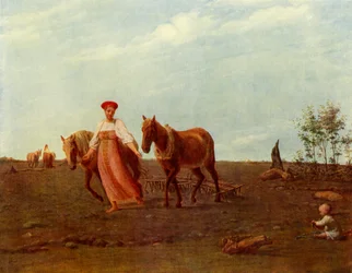 In the Ploughed Field. Spring, 1820s, 1965