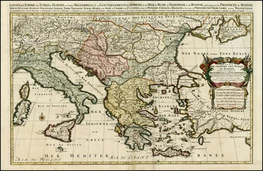 1692 Map of the Turkish Empire in Europe