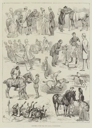 Sketches at the Polo Pony Race at Hurlingham