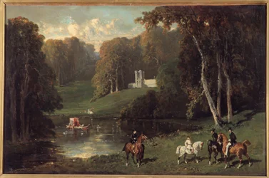 Horsemen and Amazons on the Shores of a Lake