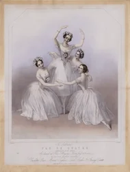 The Celebrated Pas De Quatre composed by Jules Perrot, as danced at Her Majesty’s Theatre