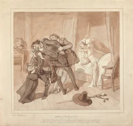 Gil Blas, While Practising Medicine under Dr. Sangrado, Encounters Dr. Cuchillo at the Bedside of the Grocer