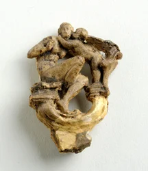 Maquette for a Key Bow with a Cupid Whispering to a Seated Girl: Three Sketches for the Central Group