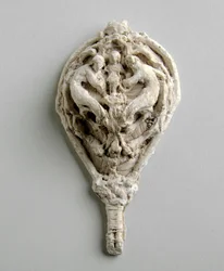 Maquette for a Pendant with Two Figures Hanging Over the Figure of a Child