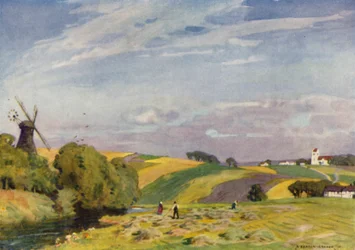 Denmark: A Typical Danish Landscape, South Jutland