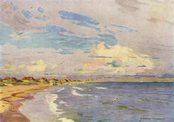 Denmark: Skagen, Bathing at Evening