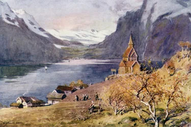 Urnaes Church, Lyster, Sogne Fjord