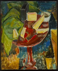 Red Table Top Still Life