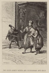 The Giour admits Vathek and Nouronihar into Eblis