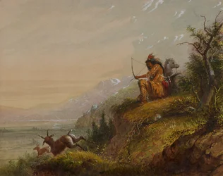 A Pawnee Indian Shooting Antelope