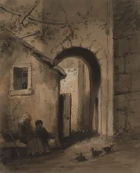 Children Outside a Gate