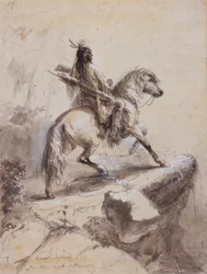 Crow Indian on Lookout, c.1837