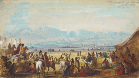 Encampment on Green River at the Base of Rocky Mountains, c.1837