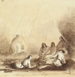 Interior of an Indian Lodge