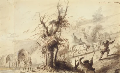 Landing the Charettes, c.1837