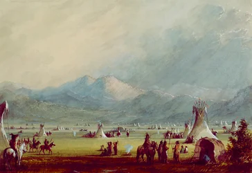 Large Encampment near the Cut Rocks