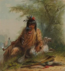 Snake Indian and His Dog