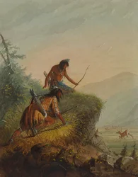 Snake Indians Shooting Elk