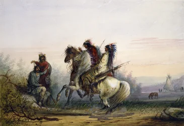 Trappers and Indians Communicating by Signs