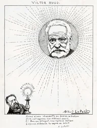 Caricature of Victor Hugo and Emile Zola