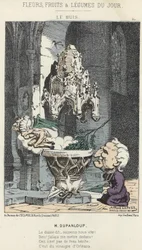 Le Boxis: Cartoon on Dupanloup - Illustration from 21/02/1871 in 