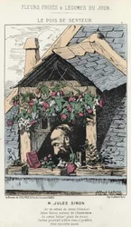 Le Peas de Fragreur: Caricature about Jules Simon (1814 - 1896) - Illustration from 12/01/1871 in 